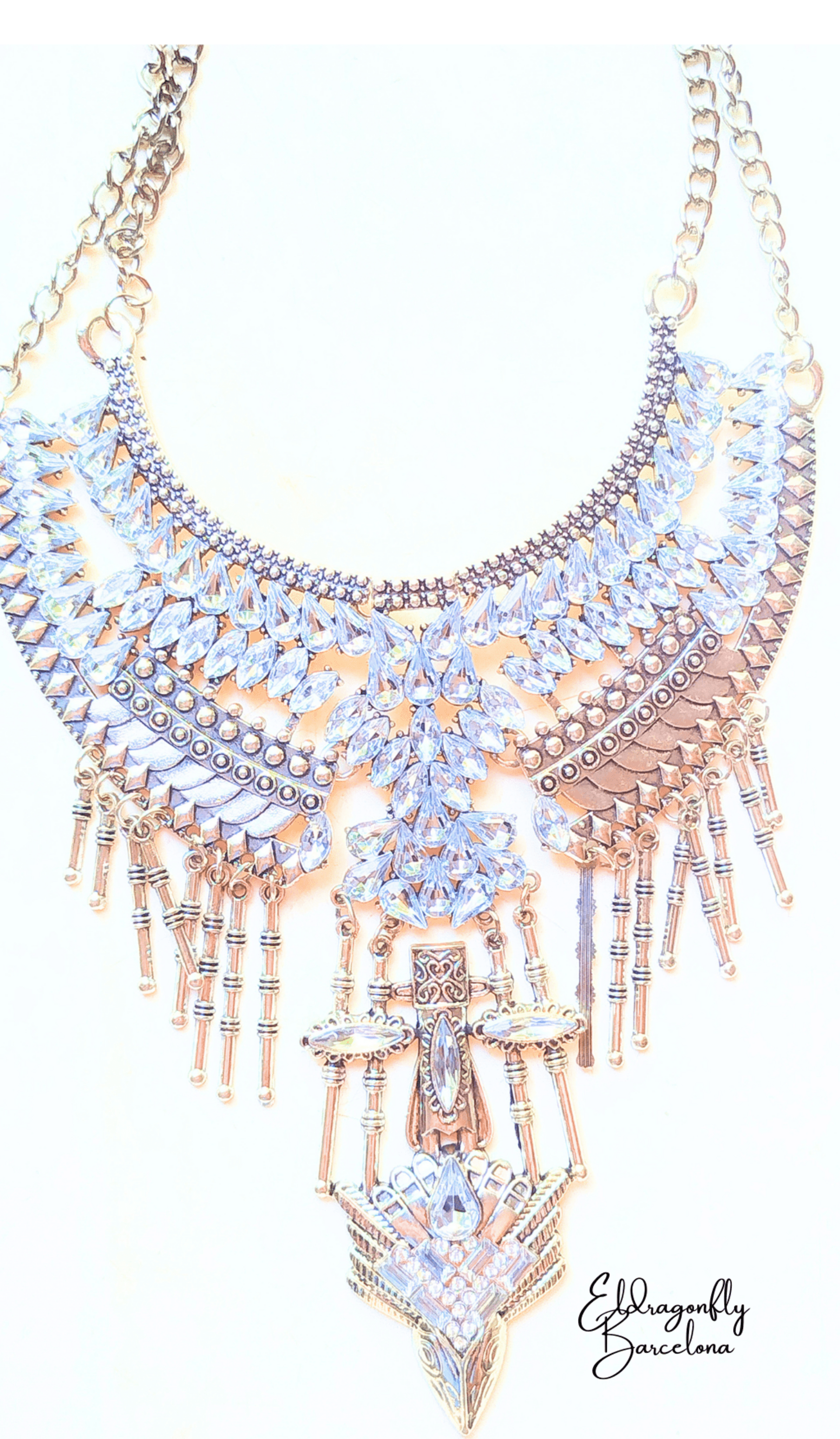 boho tribal diamond style necklace - 1