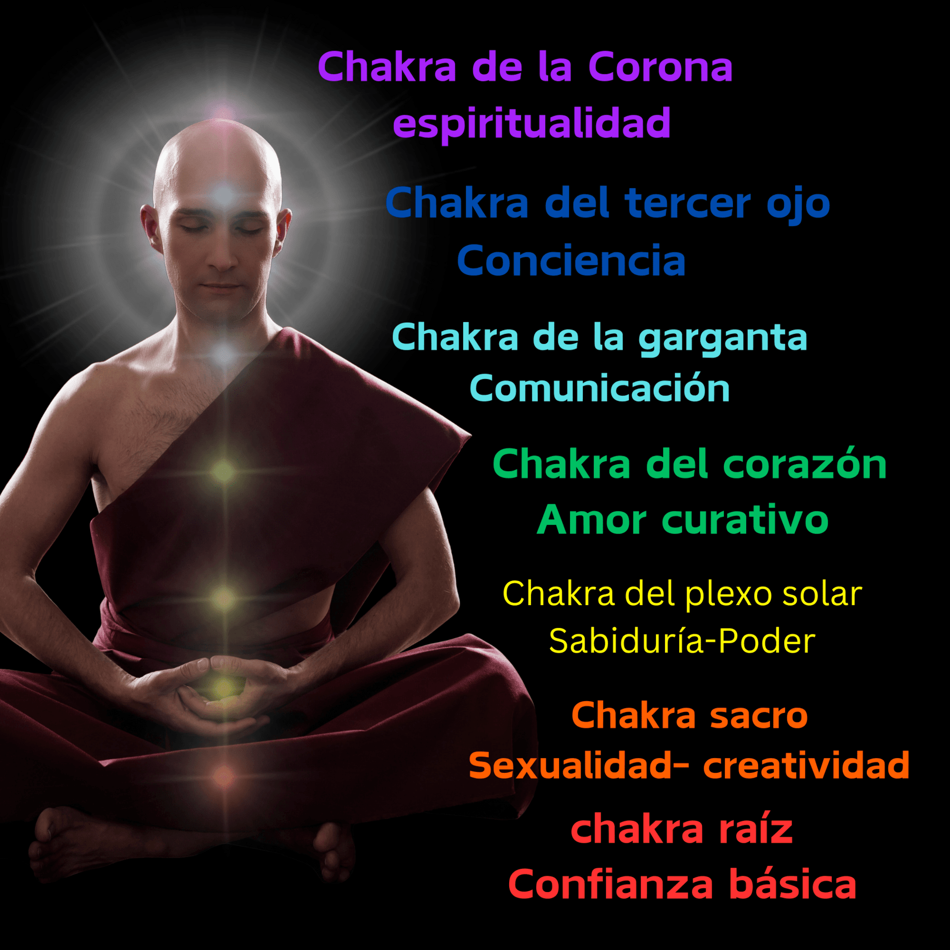 Collar de acero inoxidable con los chakras - 3