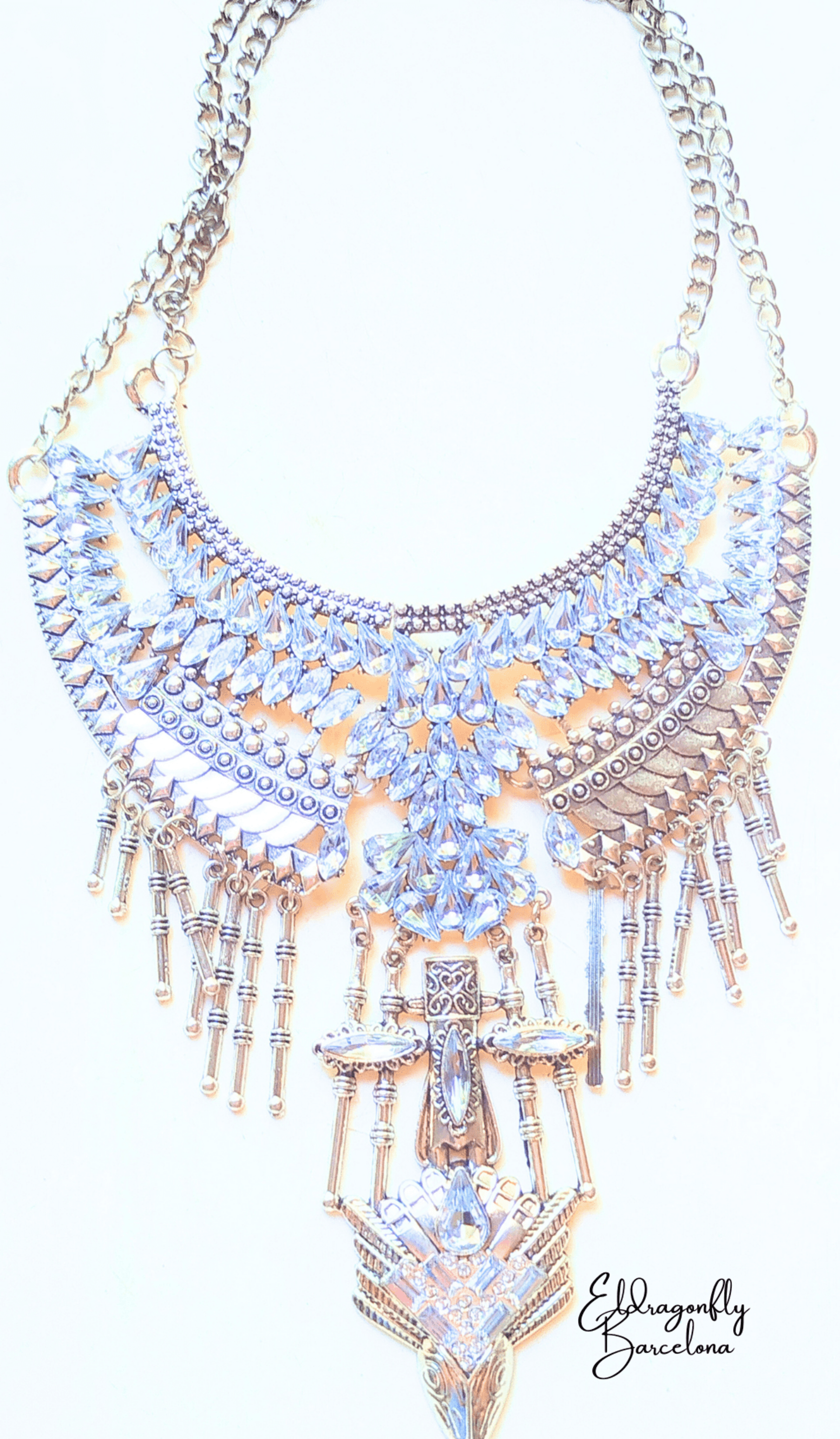 boho tribal diamond style necklace - 2