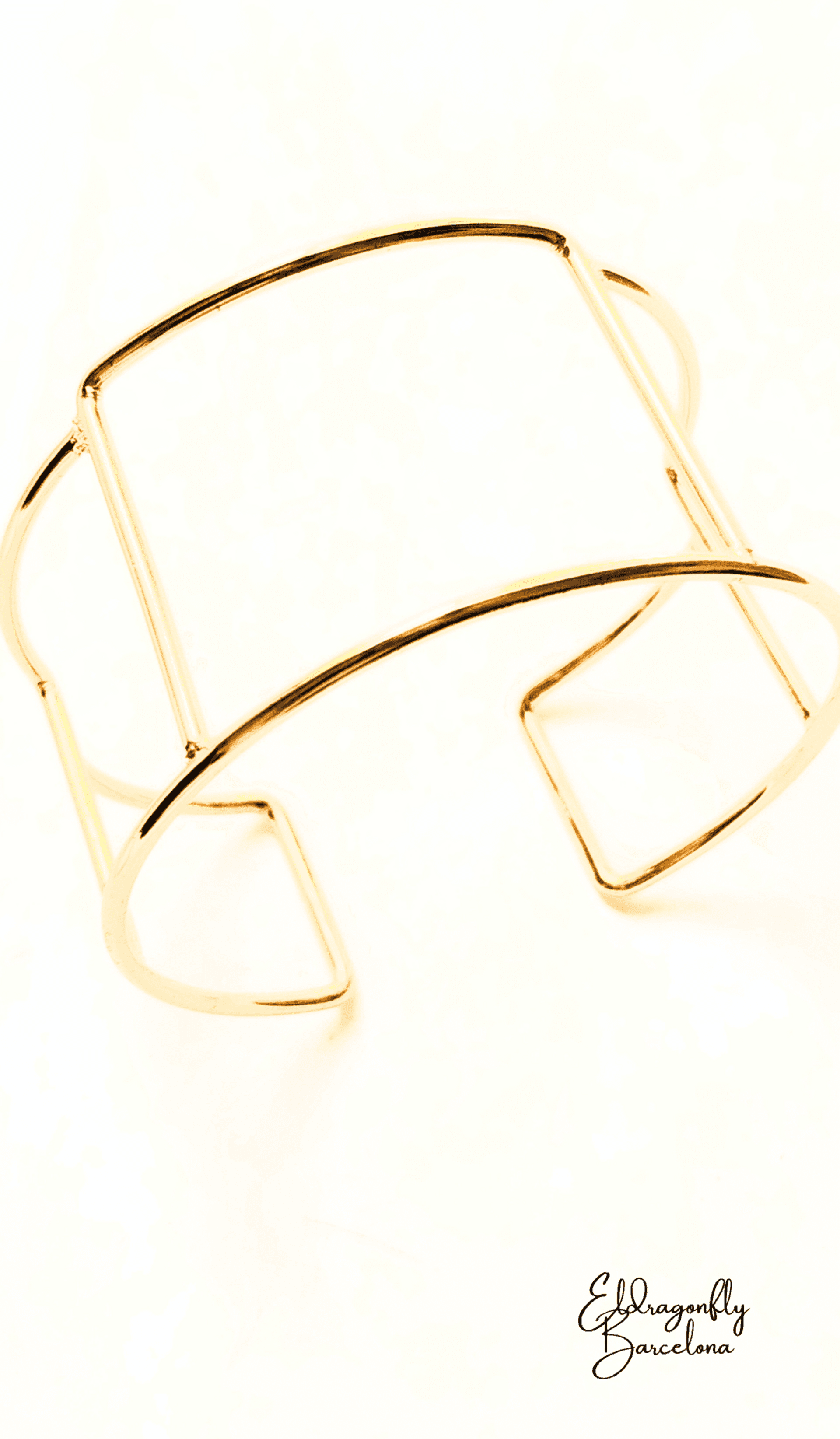 Brazalete estilo San Fernanda, chapado en oro de 18 quilates, estilo art déco. - 3