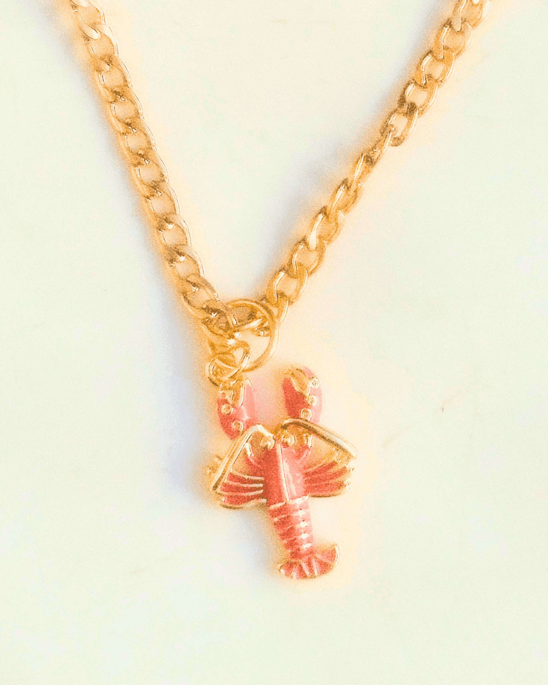 Collar Langosta Colección Salvador – Cadena Gruesa Dorada con Colgante Esmaltado - 4