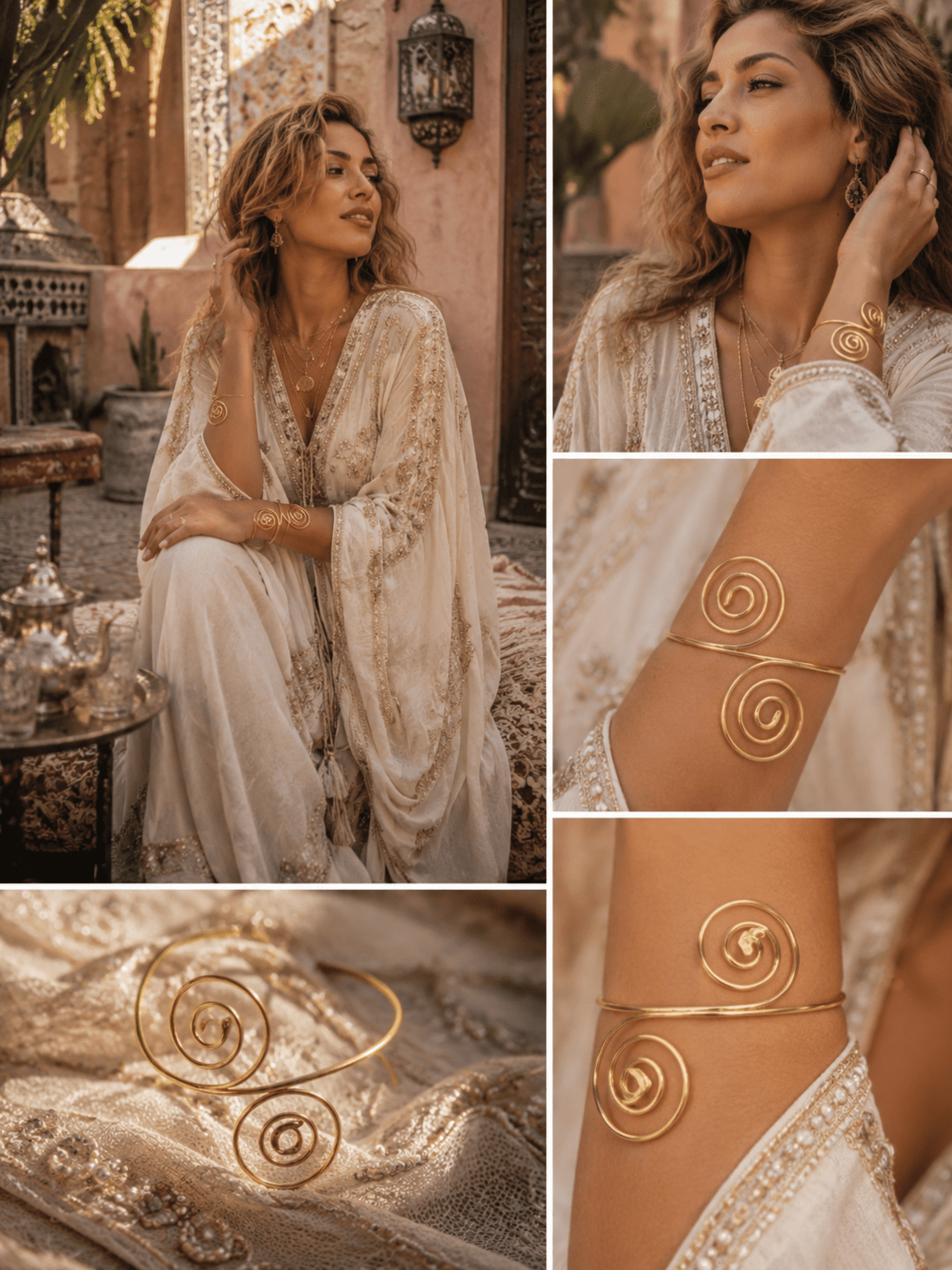 Brazalete Espiral San Rubí – Acero Inoxidable Dorado | Estilo Boho Ibiza - 2