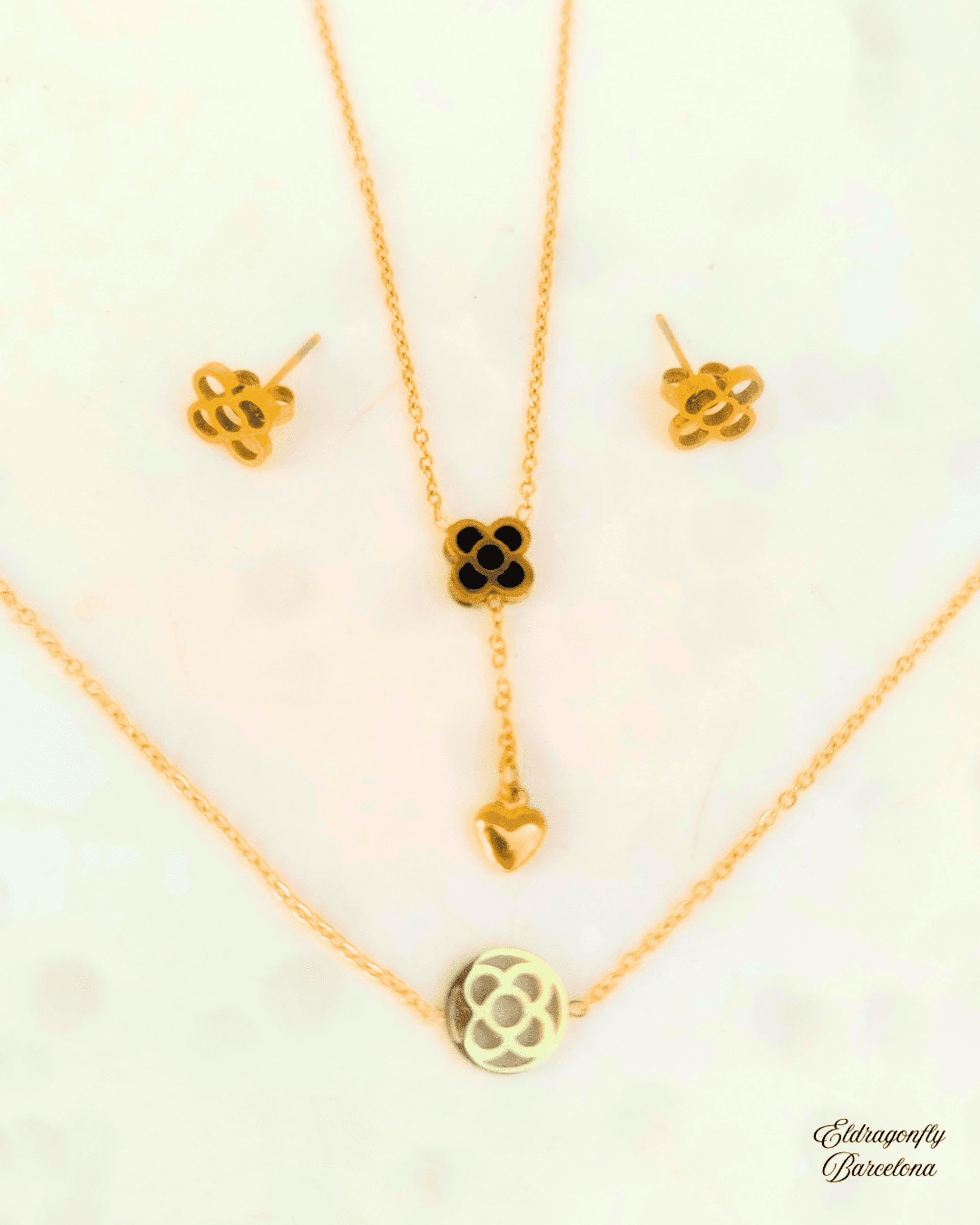 Conjunto Flor de Barcelona Dorado – Edición Eixample - 1