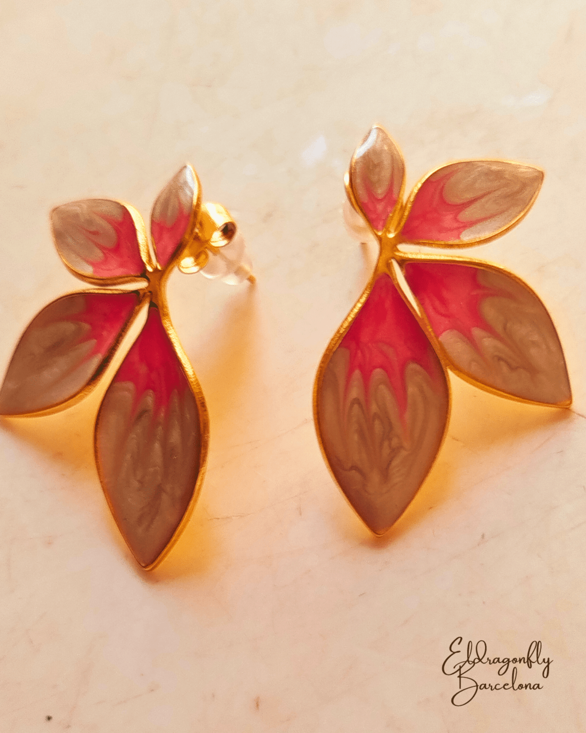 Pendientes con esmaltado floral de Vila Nova - 4