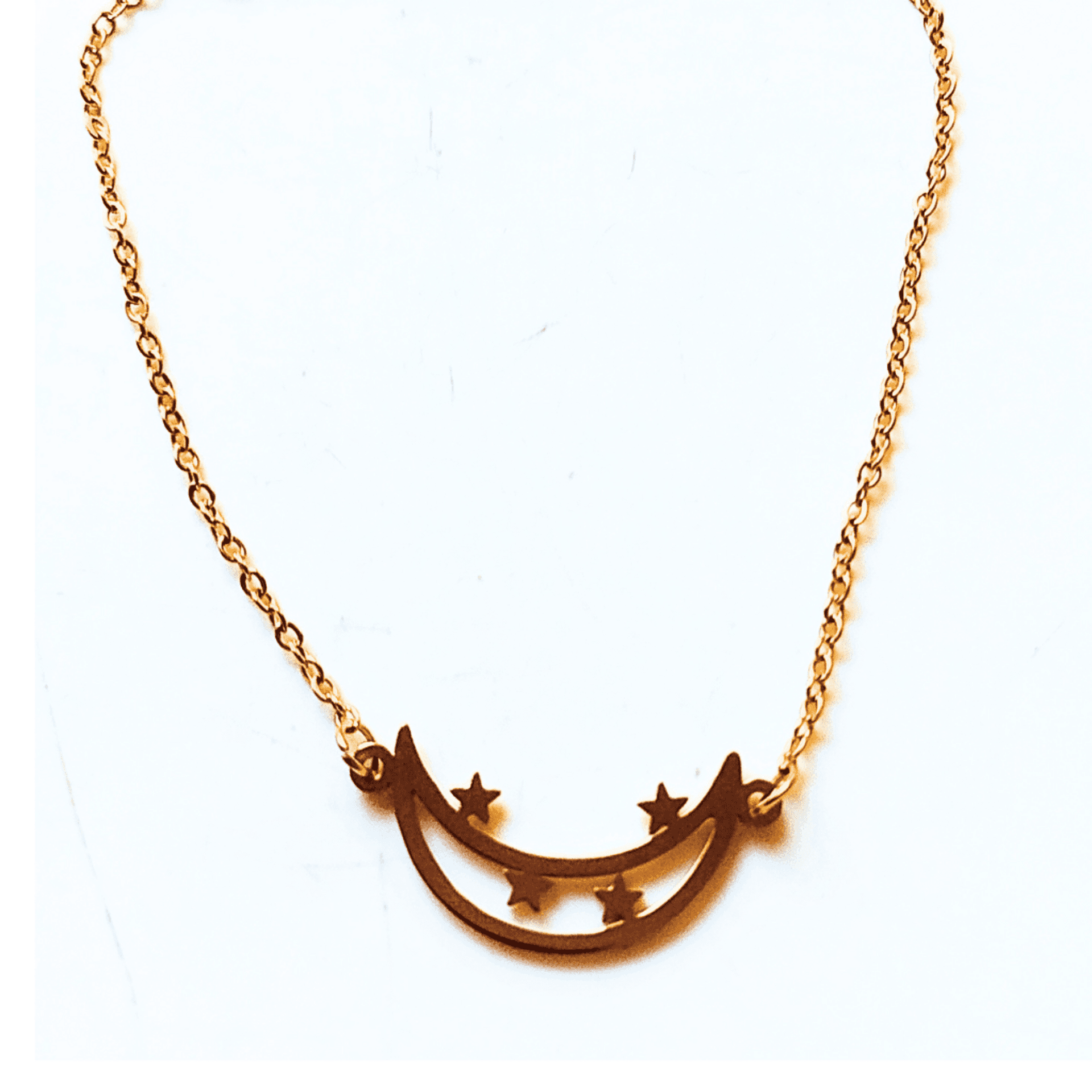 Pulsera luna de cadena de acero para mujer - 3
