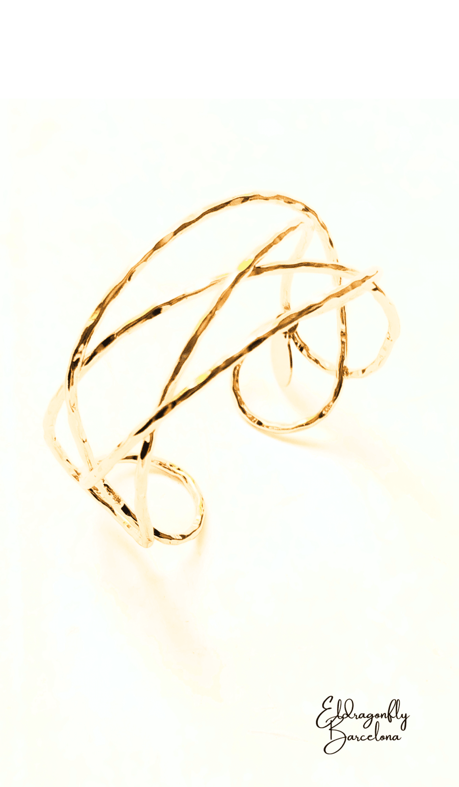 Pulsera San Elena de estilo celta gallego chapada en oro de 18 quilates. - 2