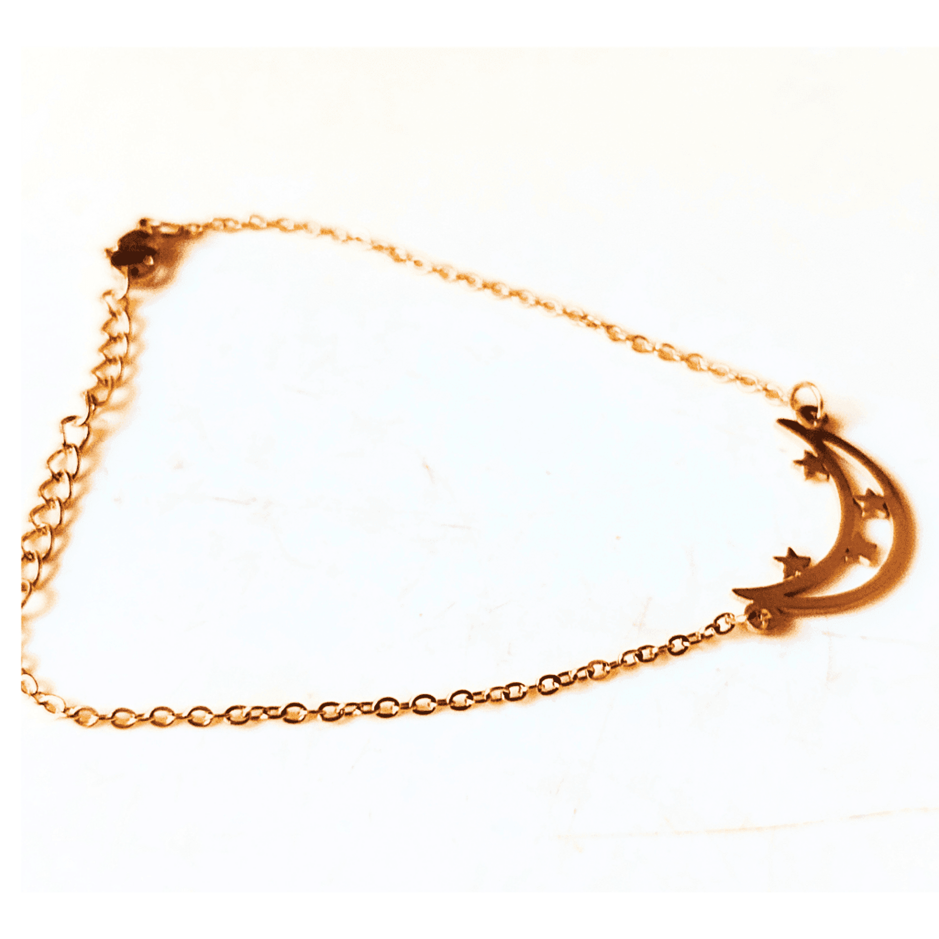 Pulsera luna de cadena de acero para mujer - 4